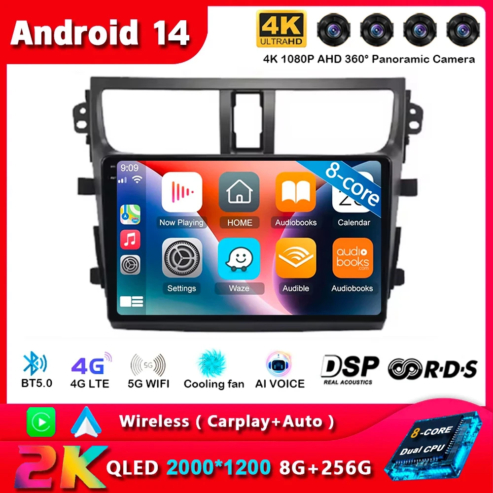 

Android 14 Carplay Auto WIFI+4G Car Radio For SUZUKI CELERIO/CULTUS 2015 2016 2017 Multimedia GPS Player Stereo 2din Head Unit