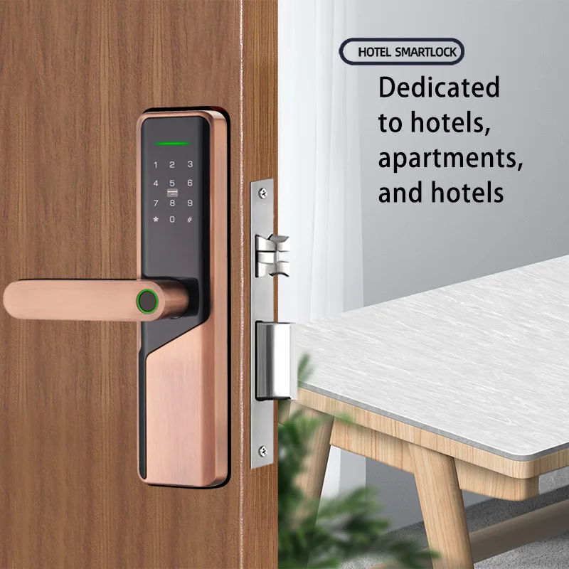 TIAGO T3 TUYA WIFI Mobile Phone Remote Unlock Fingerprint Magnetic Card Password Key Temporary Password Smart Door Lock