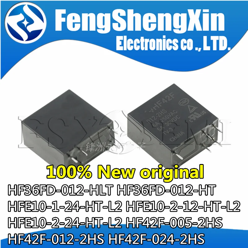 5PCS HF36FD-012-HLT HF36FD-012-HT HFE10-1-24-HT-L2 HFE10-2-12-HT-L2 HFE10-2-24-HT-L2 HF42F-005-2HS HF42F-012-2HS HF42F-024-2HS