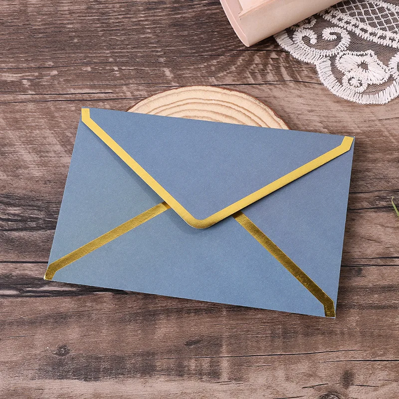 100pcs Gilding Envelopes 105x155mm Wedding Invitations Business Supplies Postcard Envelope Giftbox Packaging Storage Stationerys
