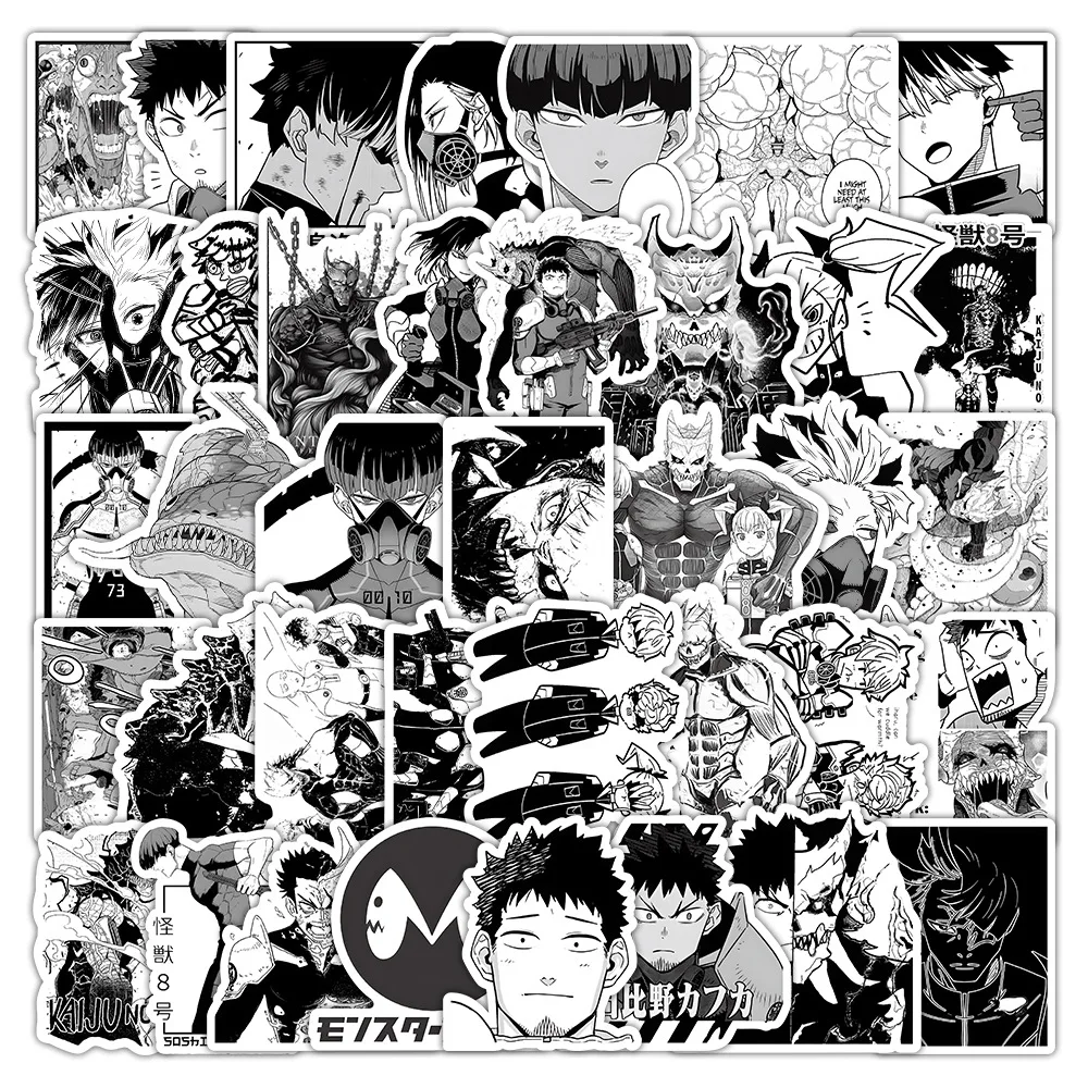

50PCS Kaiju No. 8 Stickers Mission Recon Graffiti Stickers DIY Diary Phone Case Handmade Scrapbook Aesthetic Stickers