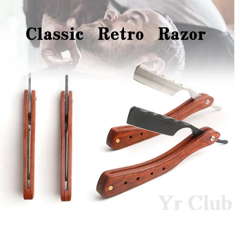 

Classic Retro Men's Shaver Old-fashioned Shaver Foldable Manual Shaver Edge Trimming, Shaving And Shaved Blade Holder