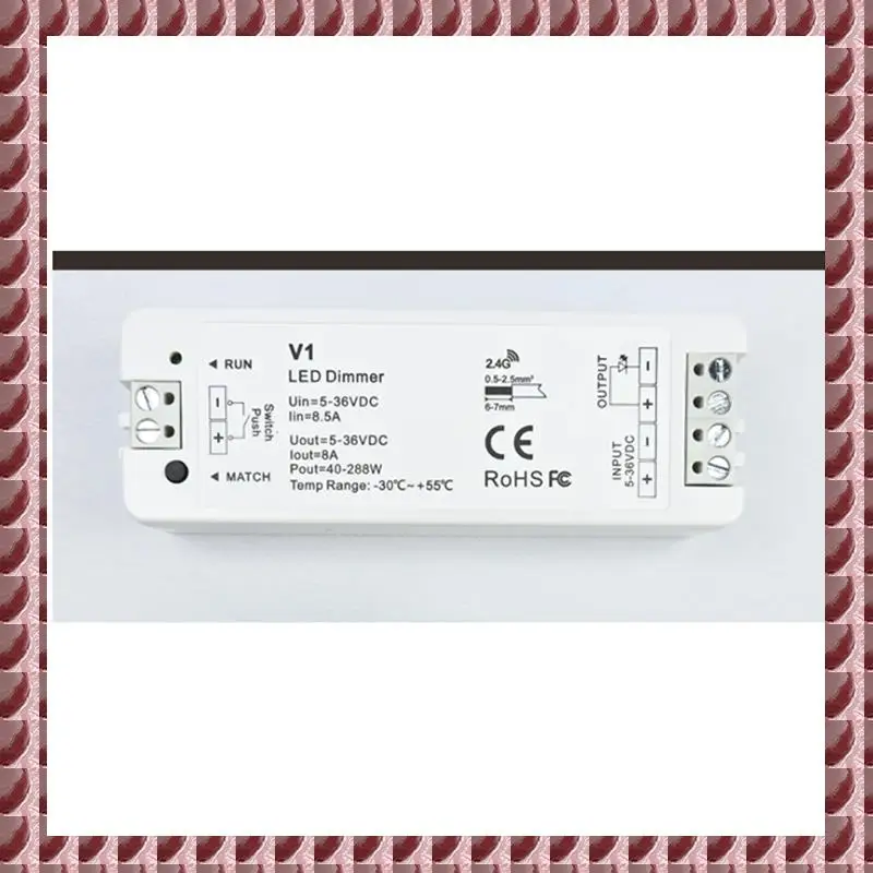 

A95G RF Mini Style LED Dimmer KIT Indoor Lighting 12V 24V 1CH Single Color LED Dimming Controller