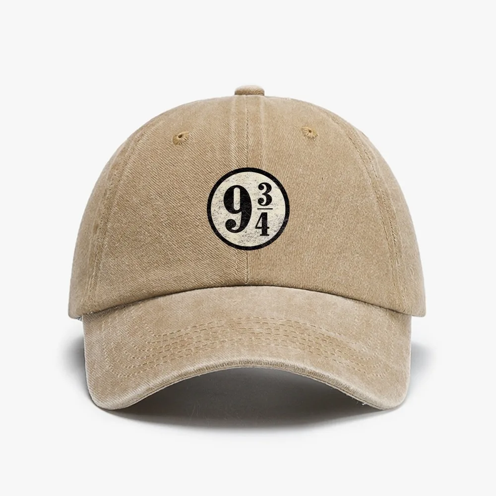 

Platform Nine And Three Quarters baseball cap Washed Distressed Denim caps fashion Unisex Swag Train 934 hat Vintage casual hats
