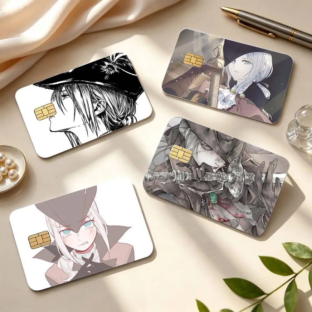 Lady Maria Hunter Bloodborne HD Credit Card Stickers Game Card Decal Small Chip Waterproof Sticker Gift Decor