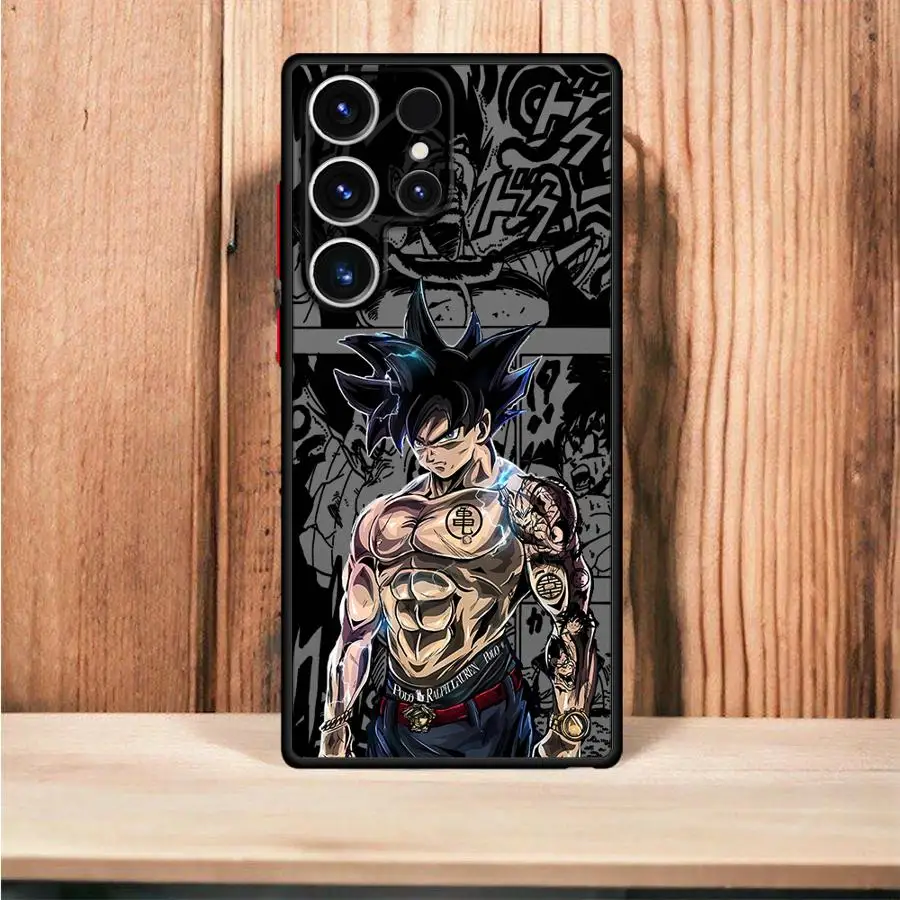 Phone Case For Samsung Galaxy S25 S24 S23 S22 S21 S20 S10 FE Note20 Plus Ultra Lite 5G Back Cover D-Dragon Ball Goku
