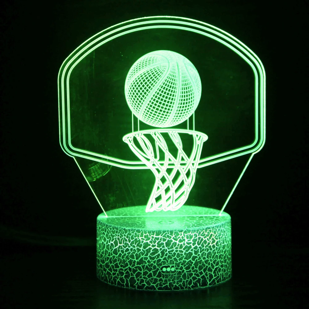 Nighdn Basketball Night Light LED Lamp Bedside Table for Home Decoration Bedroom Birthday Christmas Gift for Kids Boys Teen