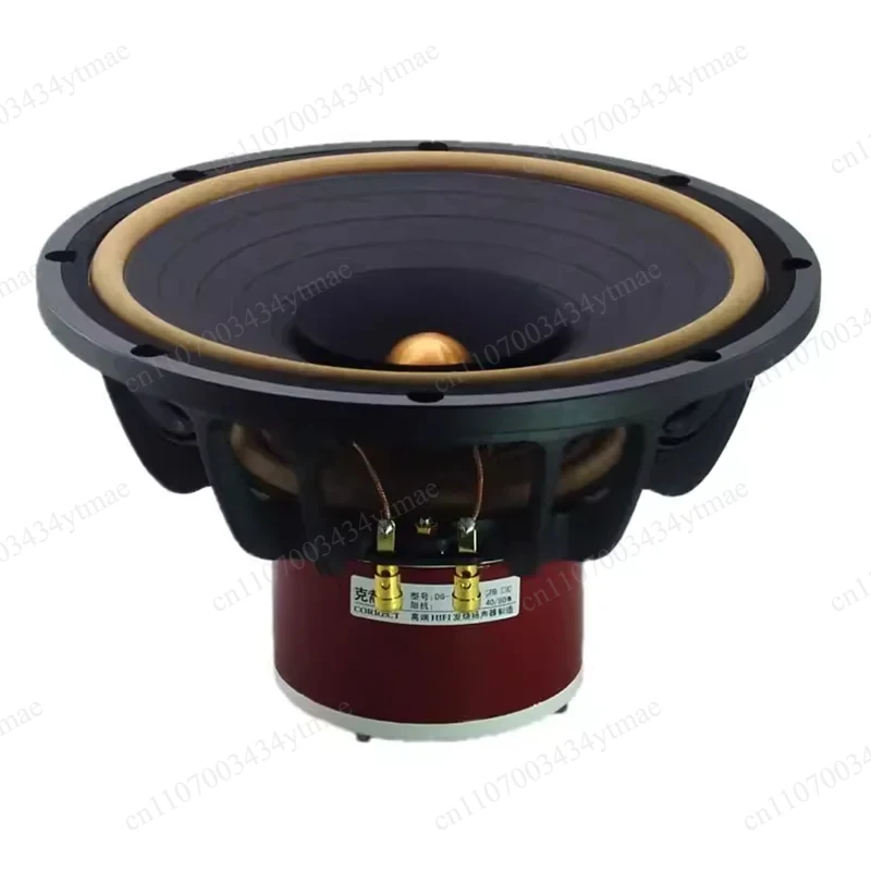 Single 10 Inch Full Range HiFi Speaker Alnico Magnet Aluminum Frame Leather Edge 8Ohm 80W Audio Driver Unit