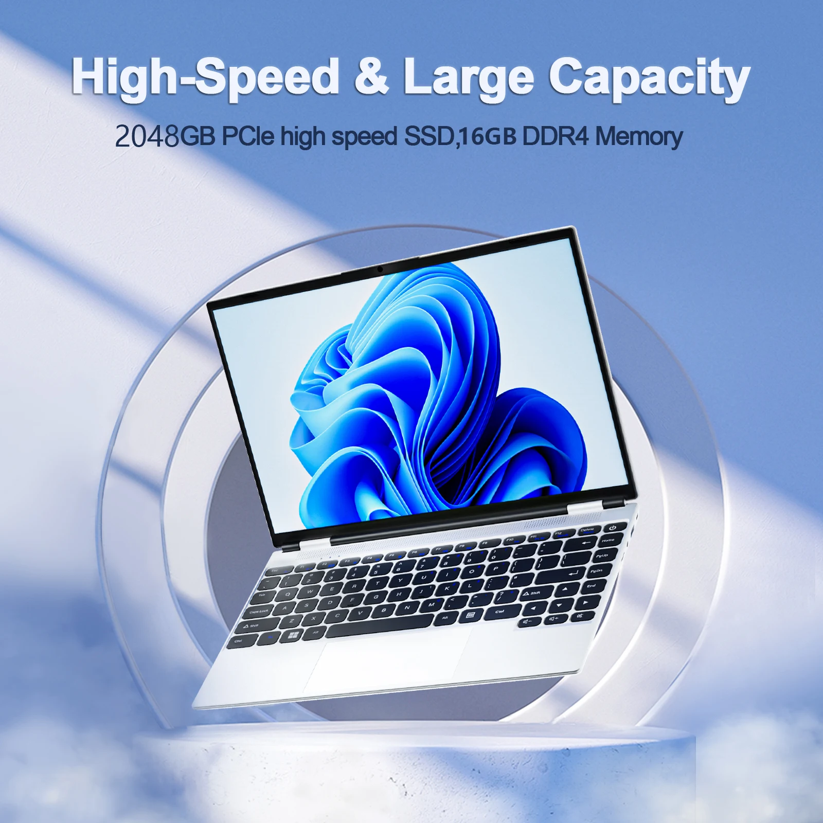 Laptop Intel Celeron N5095 Ultrabook 16GB RAM 1024GB SSD Notebook 1920*1200 Resolution Windows 11 Computer Office Study PC