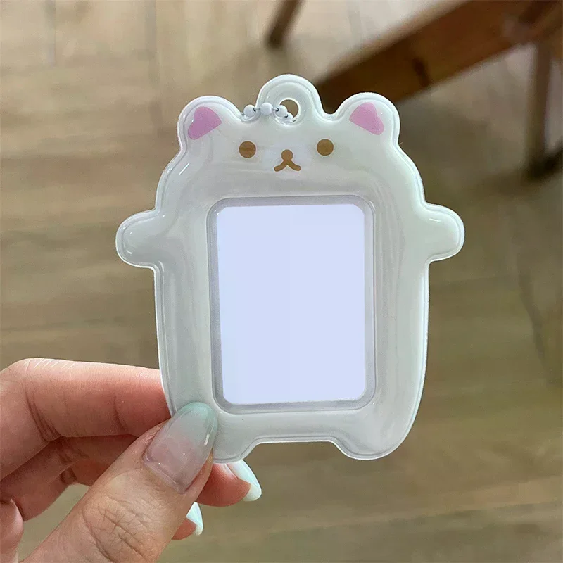 1Pcs Lazybear Photocard Student Card Case  2 Inch Photo Card Holder Idol Photo Protector Ornaments