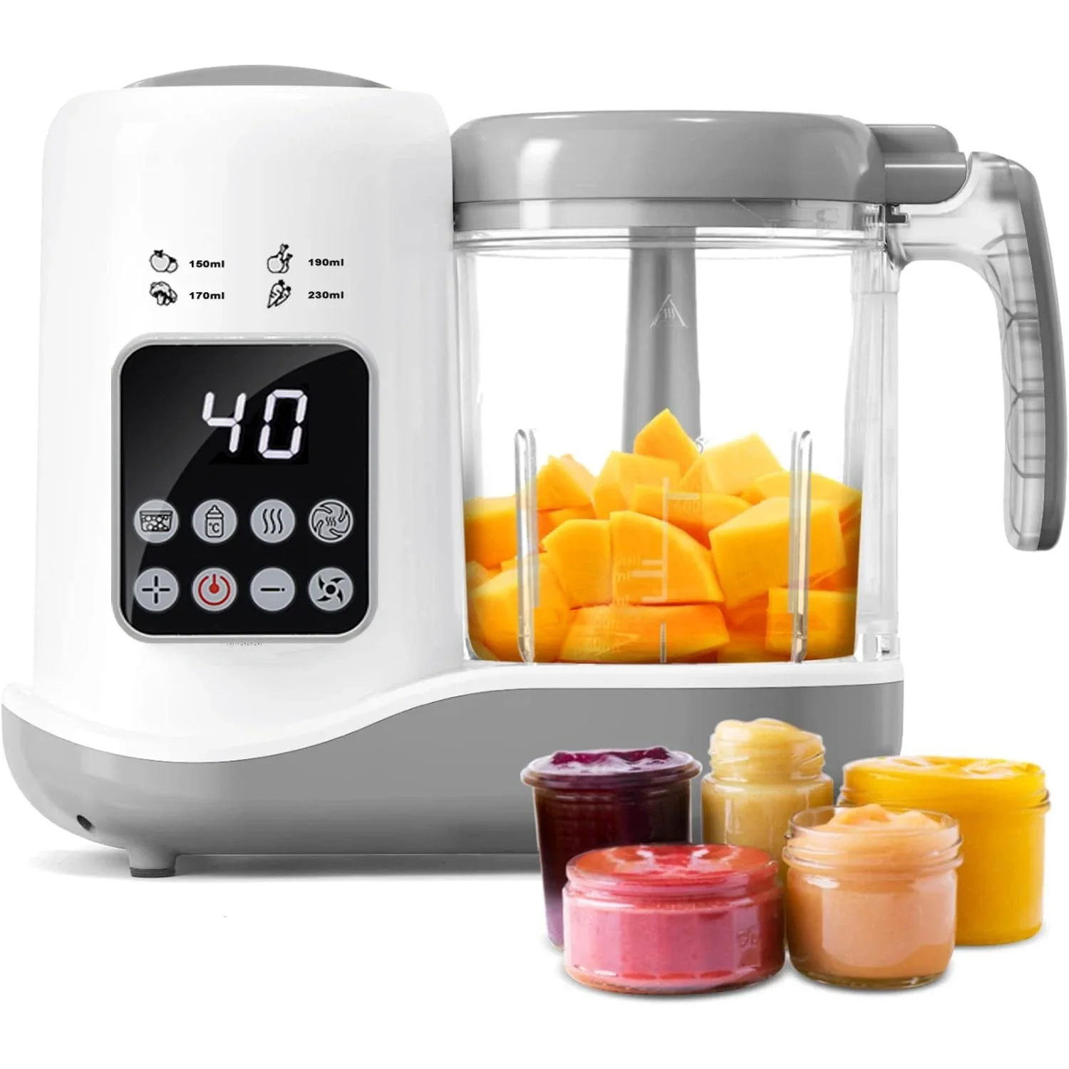 Multifunctional Baby Food Maker Supplementary Food Processor All in One Kids Food Mill Steaming Stirring Warming Cooking Machine