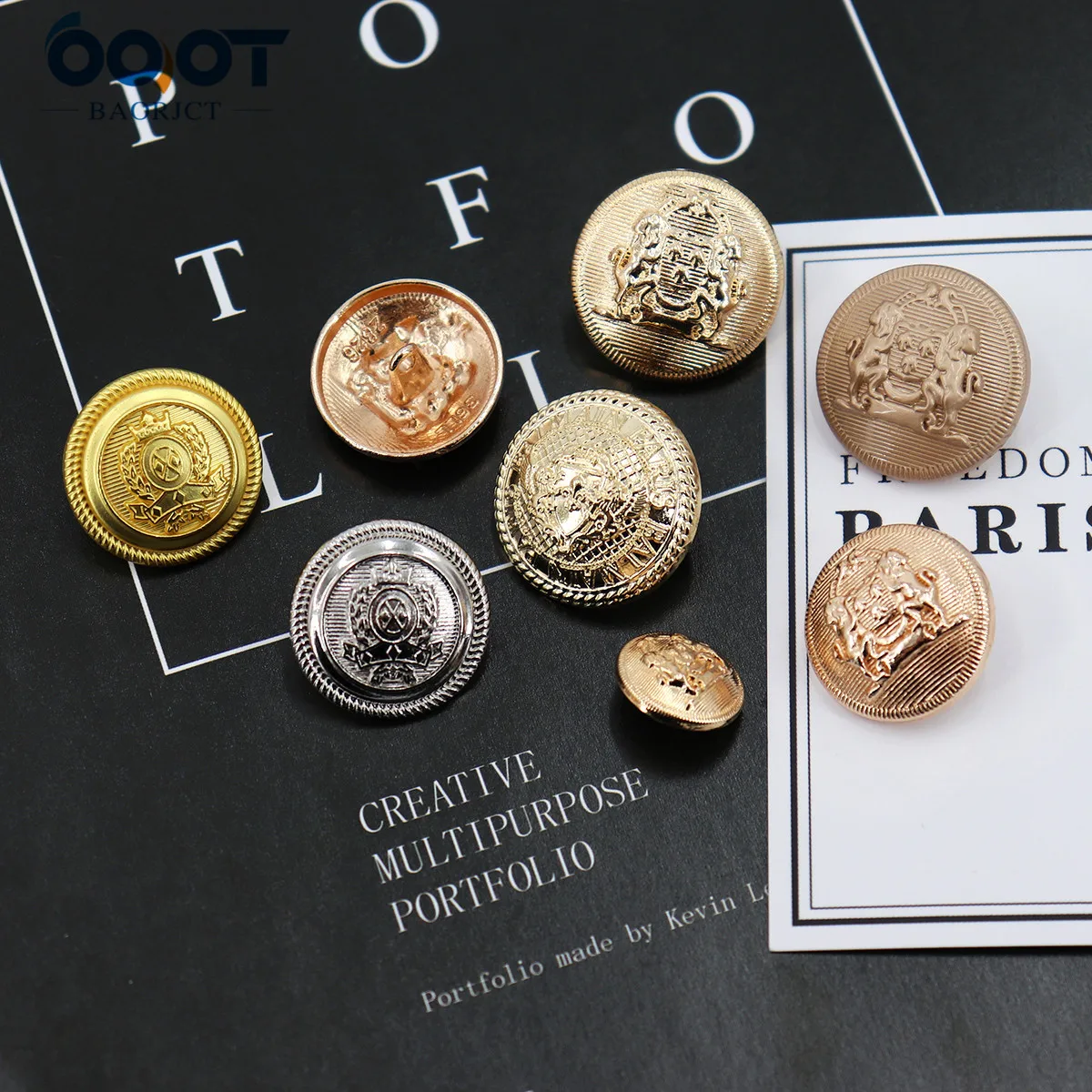 Metal Button 10Pcs/Lot  Yellow Gold or Silover Sweater Coat Decoration Shirt Buttons Accessories DIY JS-560