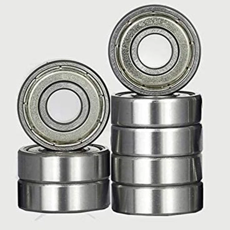 16PCS Groove Ball Bearing Ball Bearings Silver 608ZZ 8 X 22 X 7 Mm Fit For Skateboard Bearings, Inline Skates Etc