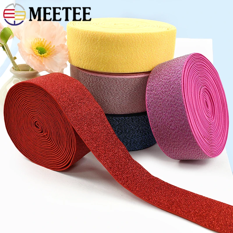 

5/10M Nylon Rubber Bands 25-50mm Elastic Band for Sewing Belt Sling Pants Waistband Garment Decor Stretch Tapes DIY Accessories