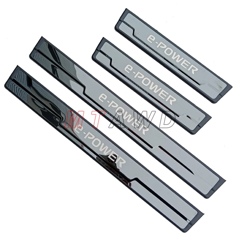 For Nissan X-Trail T33 Qashqai J12 E-POWER 2022-2024 Stainless Chrome Car Door Sill Kick Plate Guard Pedal Pad Protector Styling