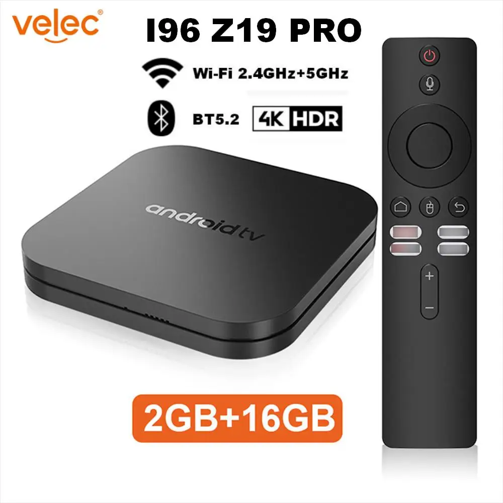 Velec I96 Z19 Pro TV Box Android10 4K HD Wifi Voice Control Smart TV Box Allwinner H313 2/16GB Bluetooth Media Player 4G 5G WIFI