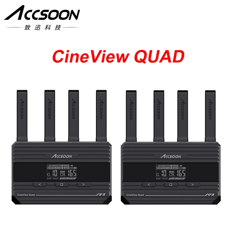 

ACCSOON CineView QUAD SE HE 2.4G 5G Wireless Video Transmission SDI HDMI-Compatibled Dual Band Transmitter Receiver System