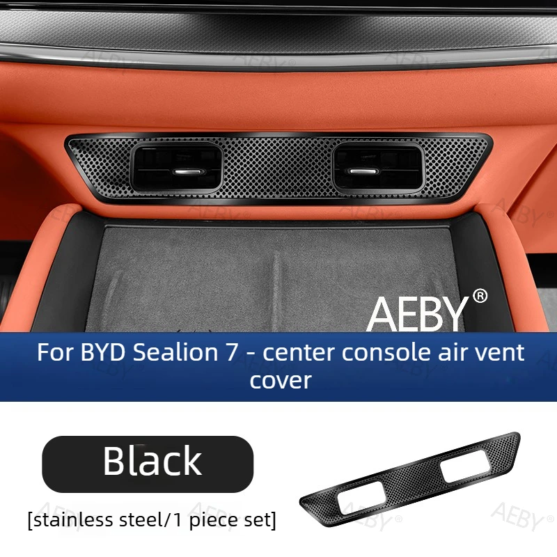 For BYD Sealion 7 2024 Car air conditioner air outlet cover,Stainless Steel Dashboard Protector,Dustproof Air Outlet Guard view 6