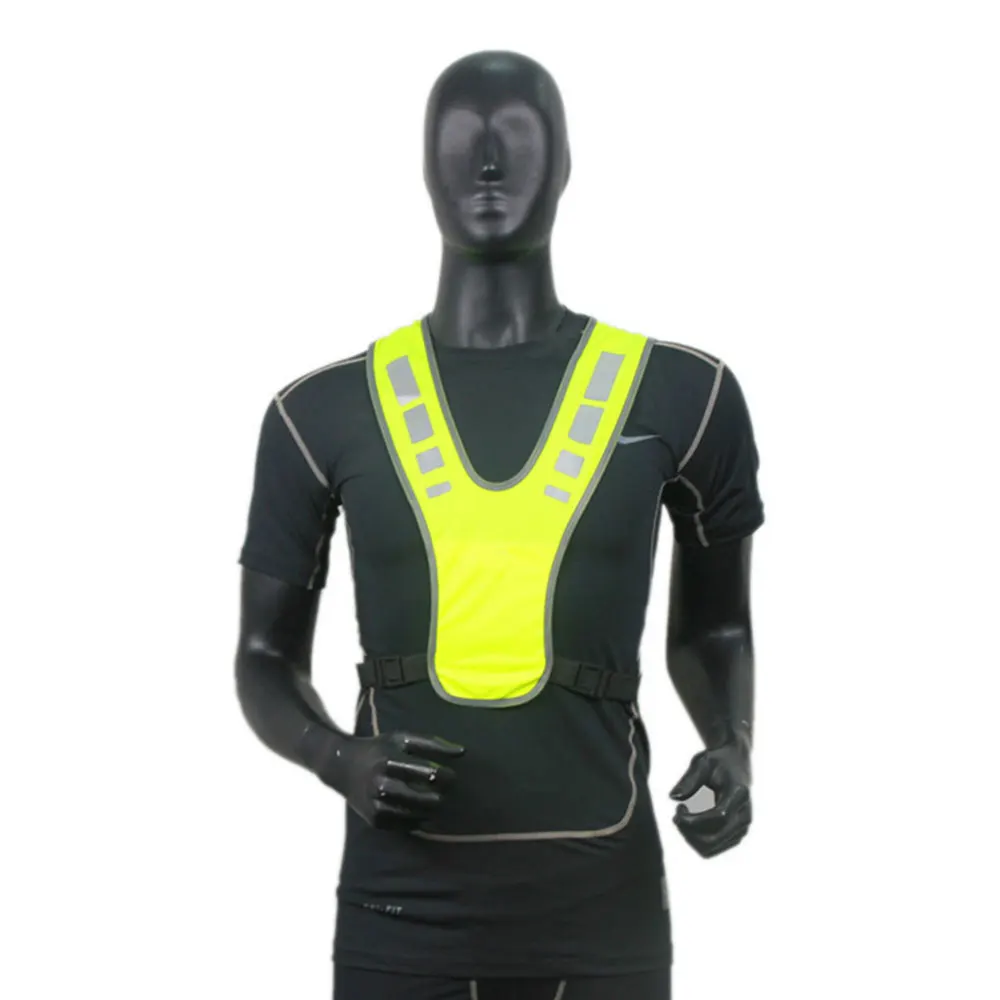 Cycling Motorcycle Reflective Safety Vest Jacket Fluorescent Green Working Clothes Top Night Visible Running Racing Traffic Coat