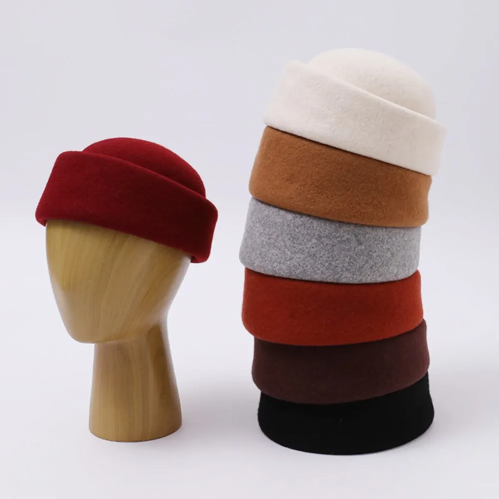 gift-round-crown-pillbox-hat-women-85-wool-retro-solid-color-warm-casual-daily-headwearfashion-ooutdoor