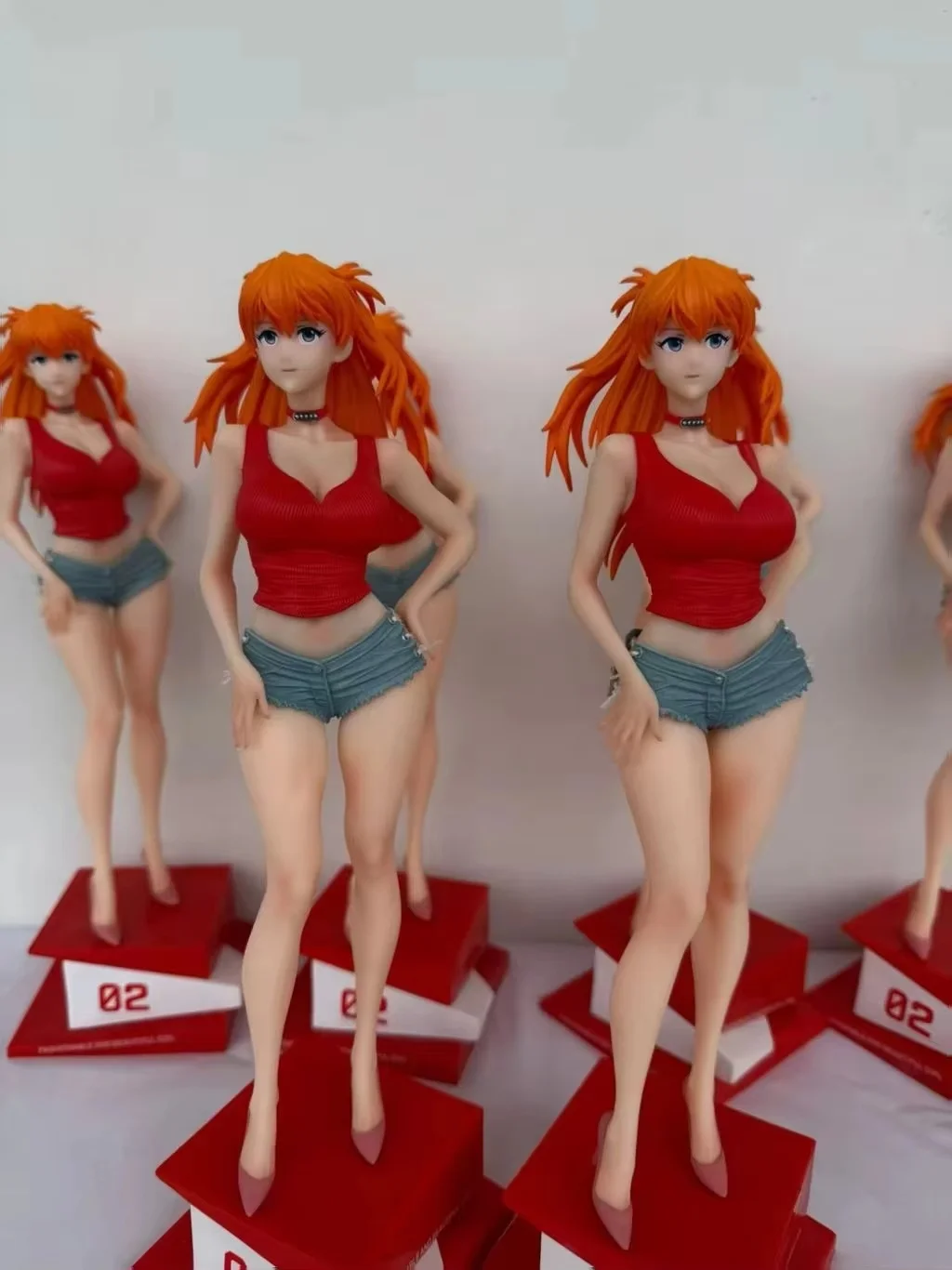 Asuka Langley أنيمي الشكل الصيف الطبعة-مجموعة المرآب الحرم الجامعي الملكة 2D فتاة جميلة سطح المكتب زخرفة GK نموذج تحصيل هدية #5