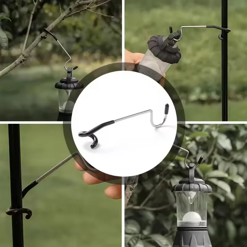 Stainless Steel Light Stand Holder Hooks Portable Tent Pole Lamp Hanger Hunting Fishing Lantern Hanger Outdoor Camping Tools - view 5