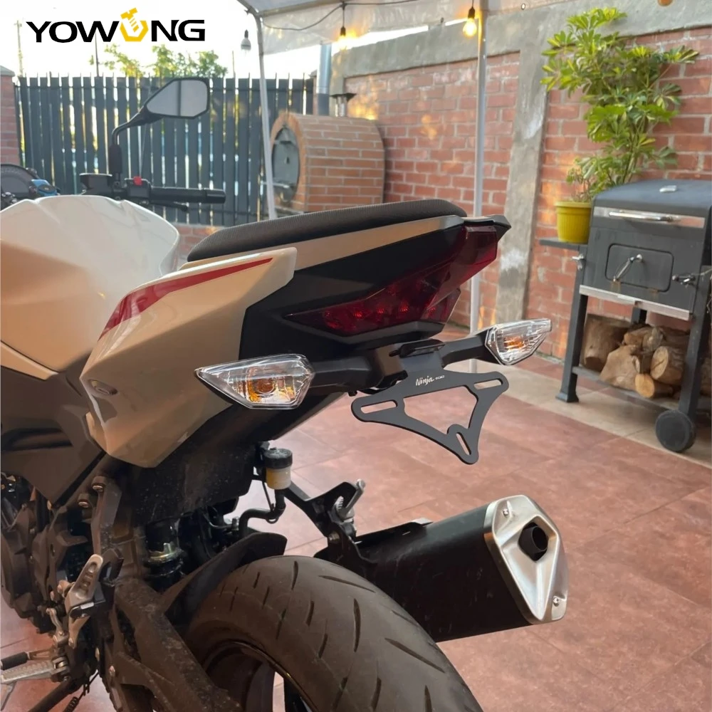 For KAWASAKI Z250 Z400 Z500 Ninja250 Ninja 500 400 250 License Plate Bracket Holder Rear Tail Tidy Fender Kit Z 500 2024 2025 - Image 2