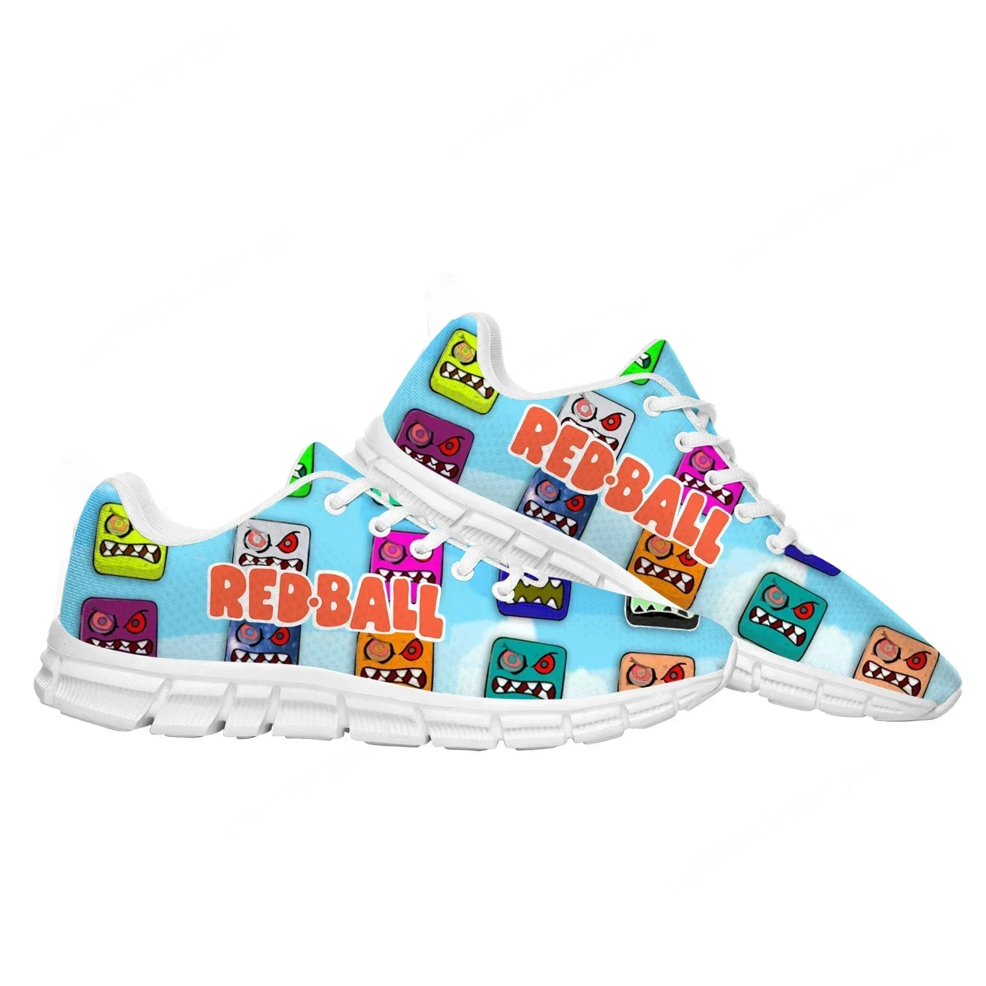 Red Ball Sports Custom Shoes Hot Cartoon Game Mens Womens  Sneaker Fashion Tailor Made Couple Built Shoes