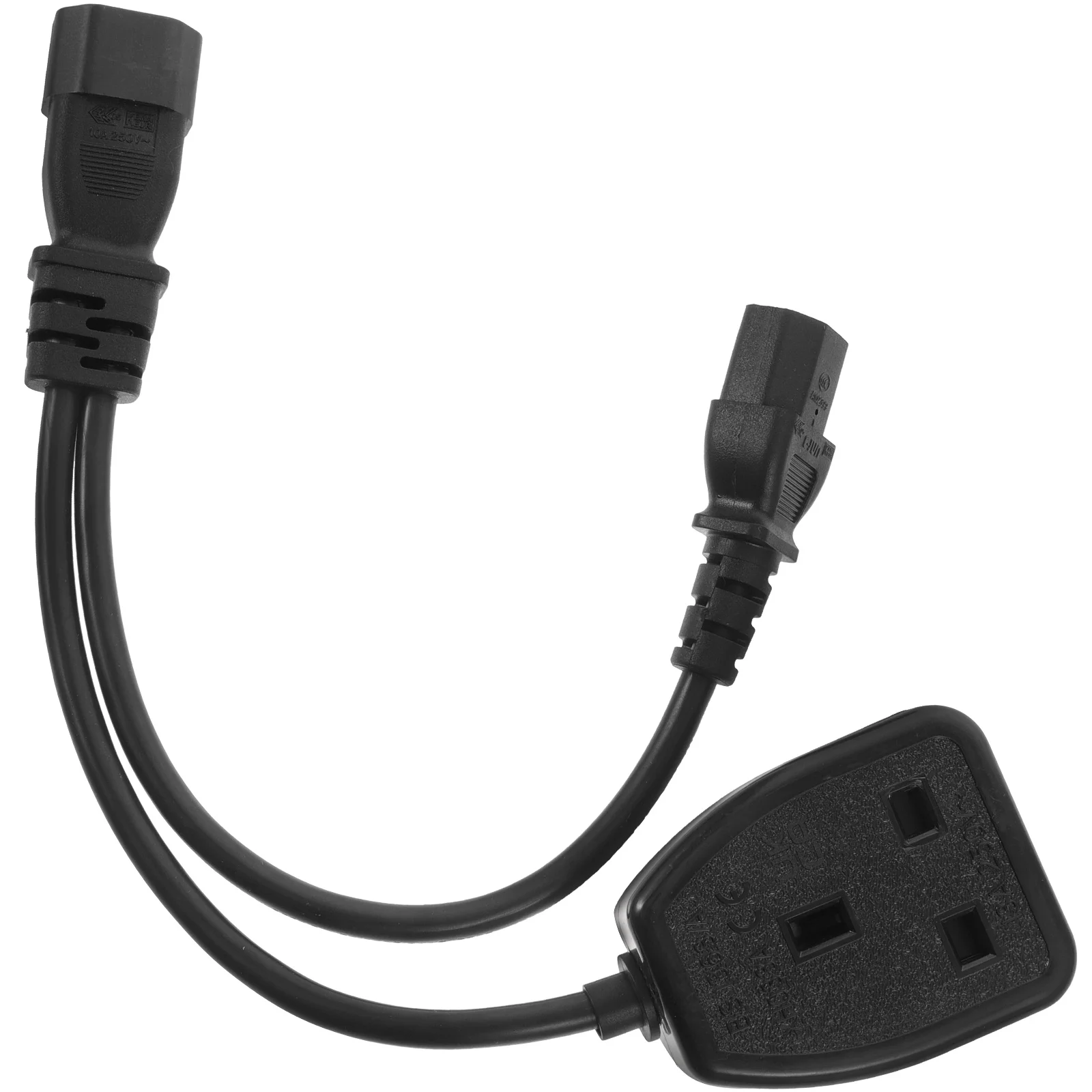 

C14 to C13 Cable PVC Material Pure Copper Low Resistance British Socket Power Extension Cord for Monitors Computers IEC Splitter
