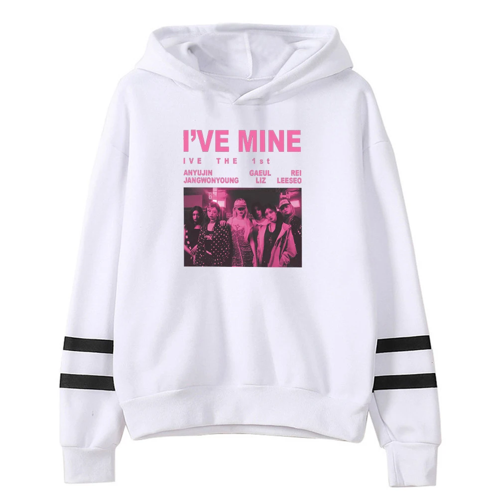 IVE I'VE MINE World Tour Hoodie Kpop Yujin Gaeul Wonyoung LIZ Rei Leeseo Print Sweatshirt Men Women Fashion Streetwear Hoodies