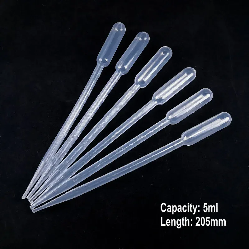 5ml Plastic Lab 50pcs 100pcs 200pcs 500pcs Disposable Graduated Dropper, Transfering Pasteur Pipettes