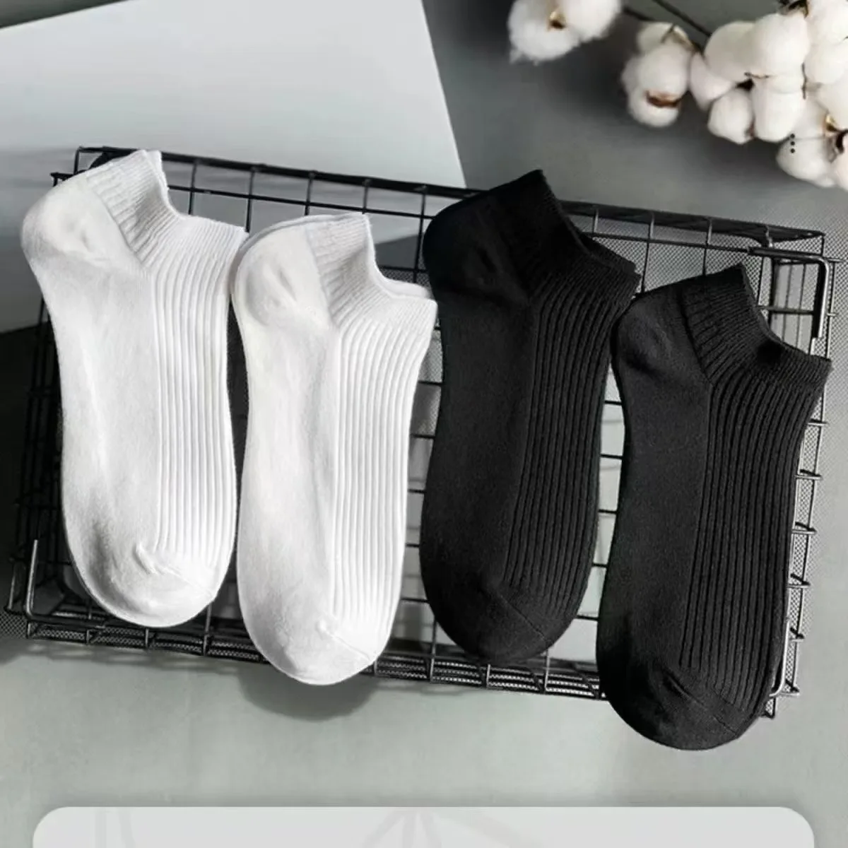 

6 Pairs/Pack Ankle Men Socks Cotton Invisible Sweat-absorbing Girls Low Tube Boat Socks for men EU 40-45