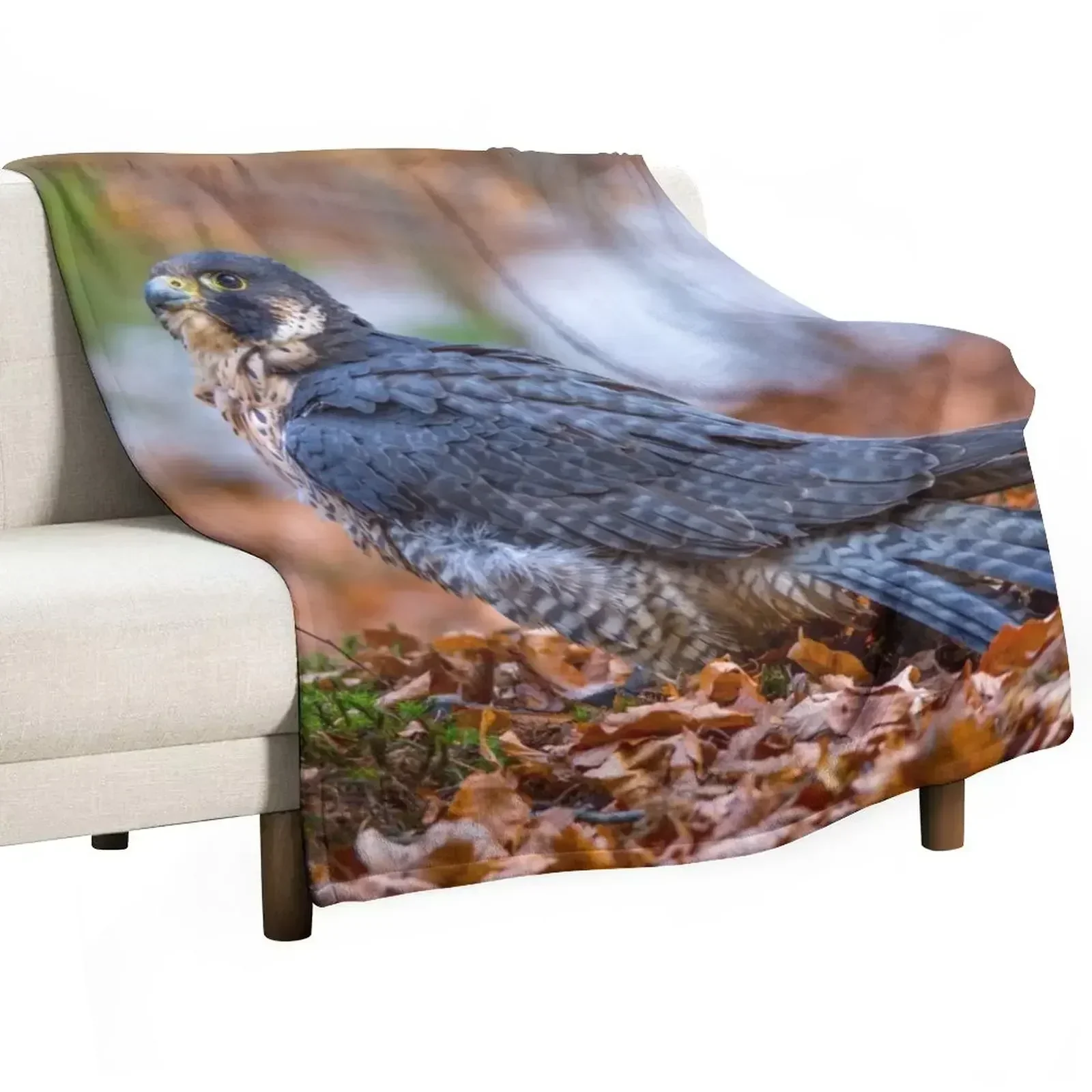 

New Peregrine Falcon Throw Blanket For Baby For Decorative Sofa Multi-Purpose Flannel Fabric Blankets