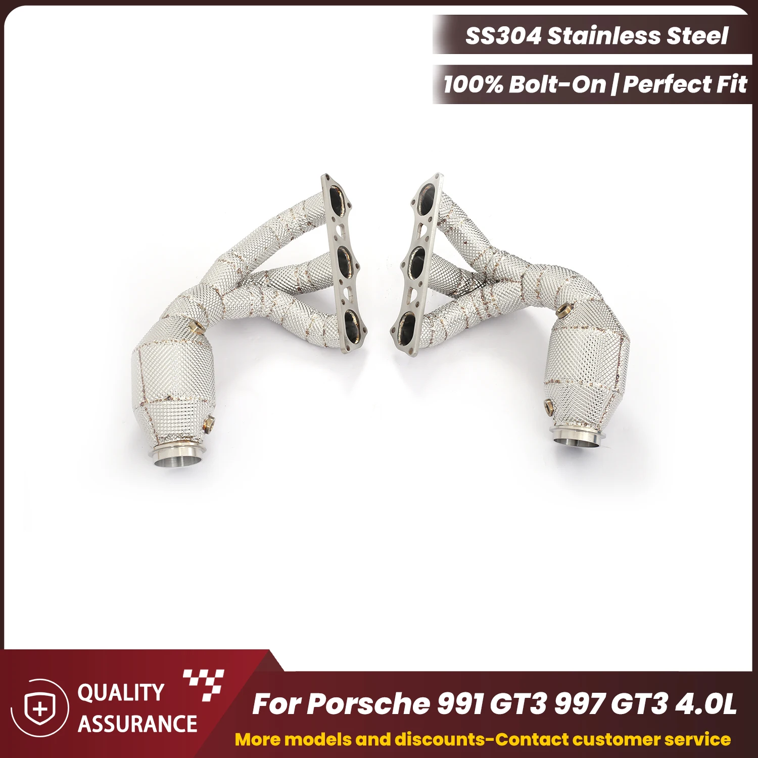 

ECCF SUS304 Sports Headers For Porsche 991 GT3 997 GT3 4.0L Nice Collectr Aggressive Exhaust Sound High Flow Performance Upgrade