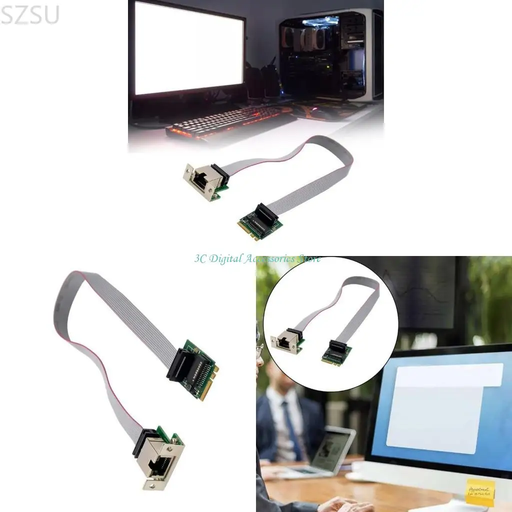 

SZSU M.2 To 1000M Networking Card MINI PCIE Rj45 Networking Adapters Mini Half-height PCIE 1000Mbps RTL8111G Chip