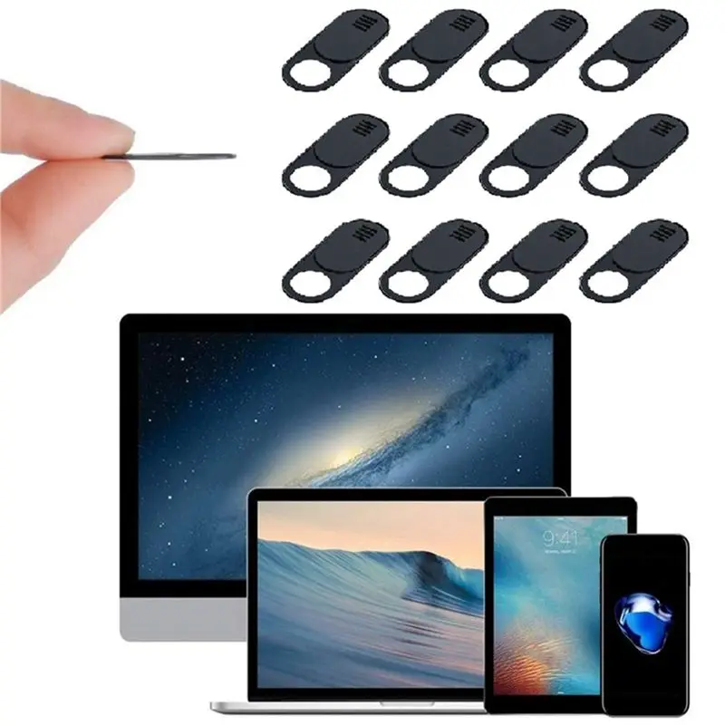 Webcam Cover, 48-Pack Ultra Thin Design Web Camera Cover Slide For Laptop, PC, , Imac, Computer, Ipad, Pro- Black