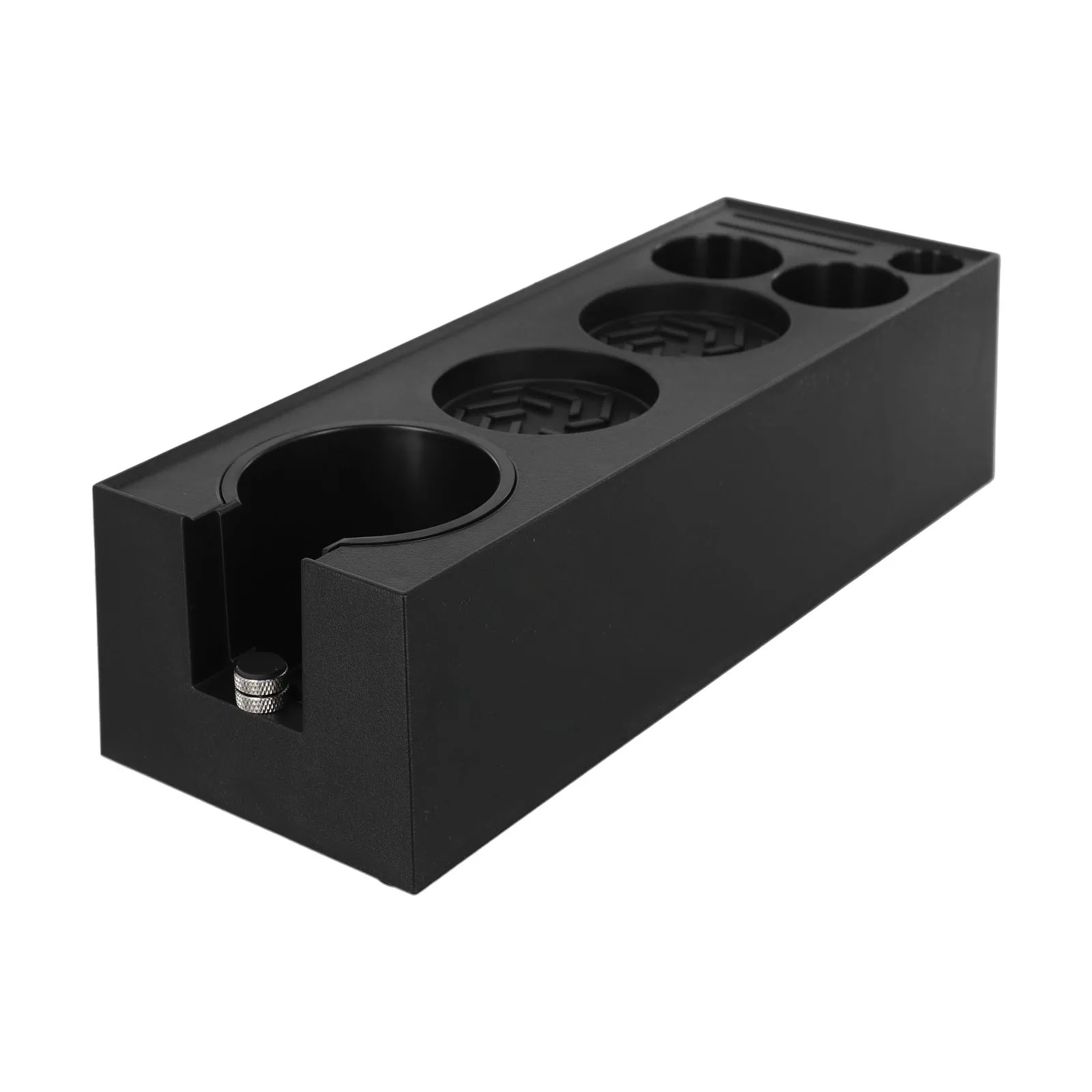 

Espresso Station Organizer 28.2*10*7.5cm Espresso Tamping Station Sturdy ABS Construction Built-in Tamp Station