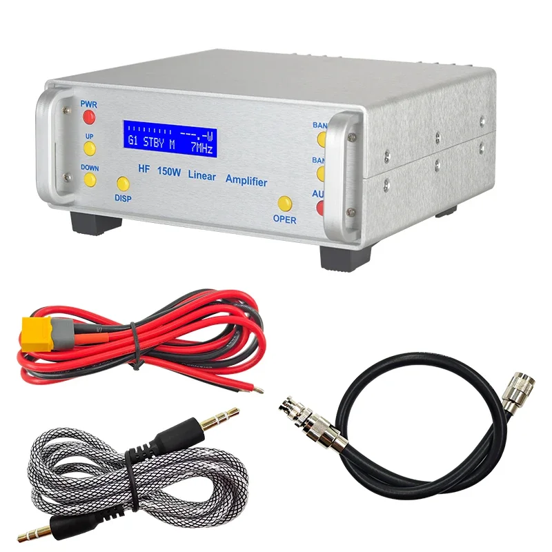 Cost-effective HF Power Amplifier 100W Gain SSB Transceiver Amateur Ham Radio 0.5-30MHz Four-Level Adjustable factory