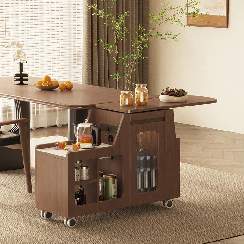 AOLIVIYA Tea Coffee Table Nightstand Storage Rack Sofa Corner Side End Stand Rotating Trolley Shelf Light Luxury Home