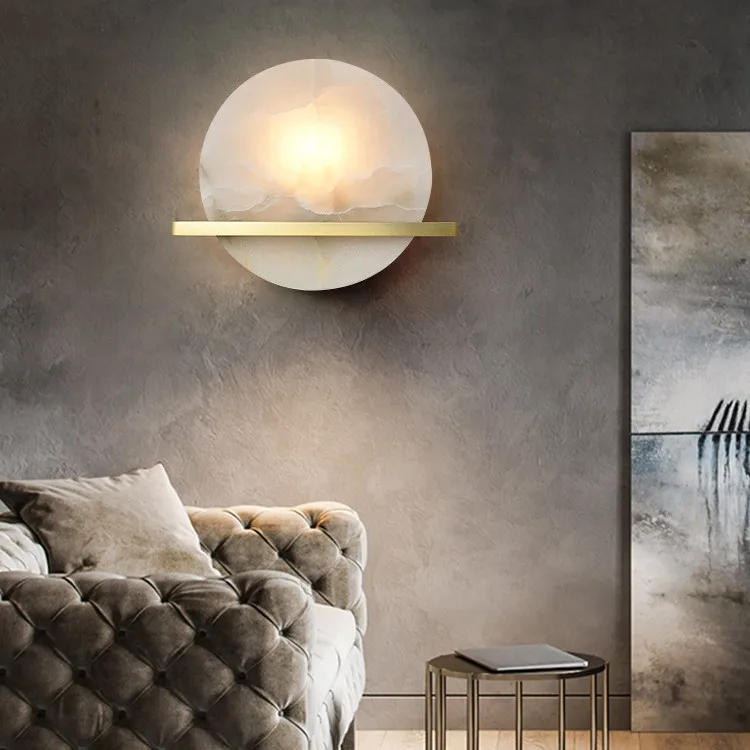 Wall lamp living room background wall lamp light luxury post-modern atmosphere stairs aisle bedroom bedside lamp