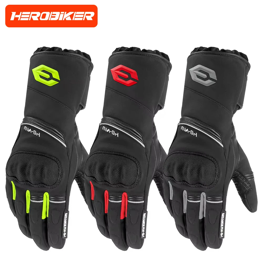 

Мотоциклетные перчатки, водонепроницаемые, ветрозащитные, теплые зимние перчатки для езды по бездорожью, анти-осенние мотоциклетные перчатки с сенсорным экраном и полным пальцем