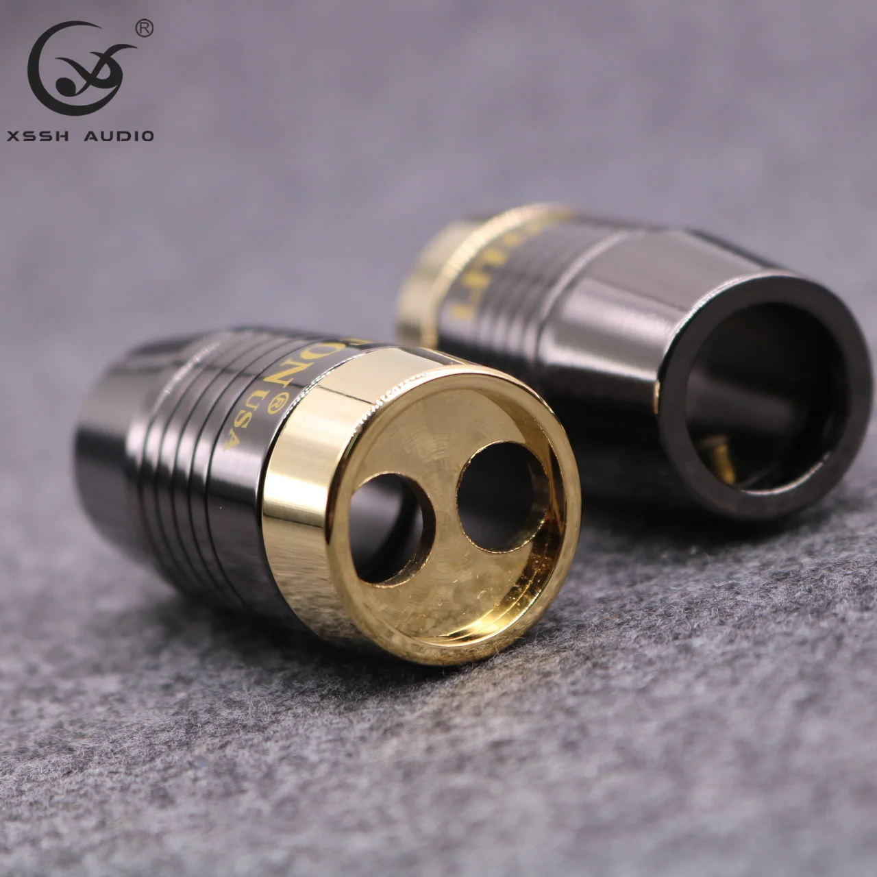 Metal Splitter XSSH Aud DIY HIFI System Solid Steel Speaker Audio Power Cable Y Pants Boots 14mm 16mm to 2*8.5mm Y Splitter