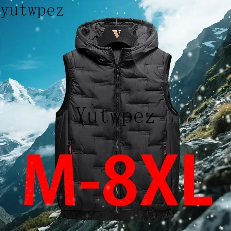 Winter Men Thicken Warm Sleeveless Vests Mens Autumn Detachable Hat Outwear Hooded Waistcoat Vest Jackets Mens Casual Vests Male