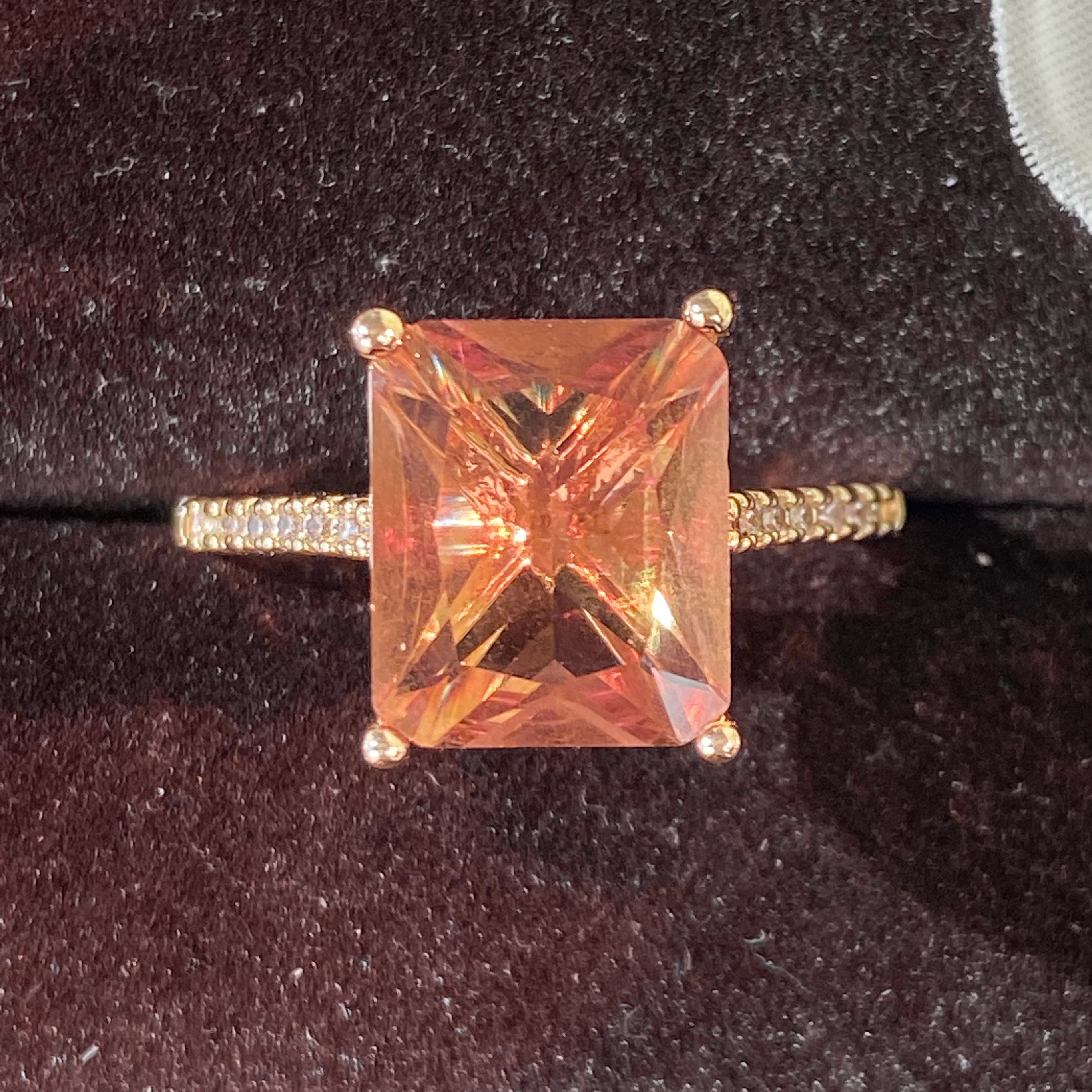 Women's Turkish Sultanite Color-Changing Copper Ring
