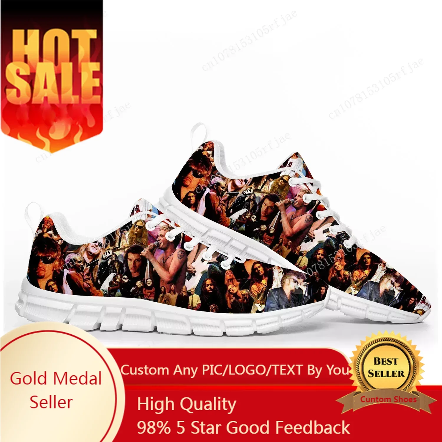 Alice In Chains Metal Rock Band Pop Sports Shoes Mens Womens Teenager Sneakers Custom Couple Shoes