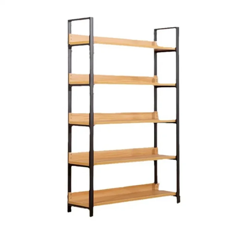 

custom.High-quality Custom Commercial Wood Supermarket Display Rack Metal Stand Double-Sided Shelf