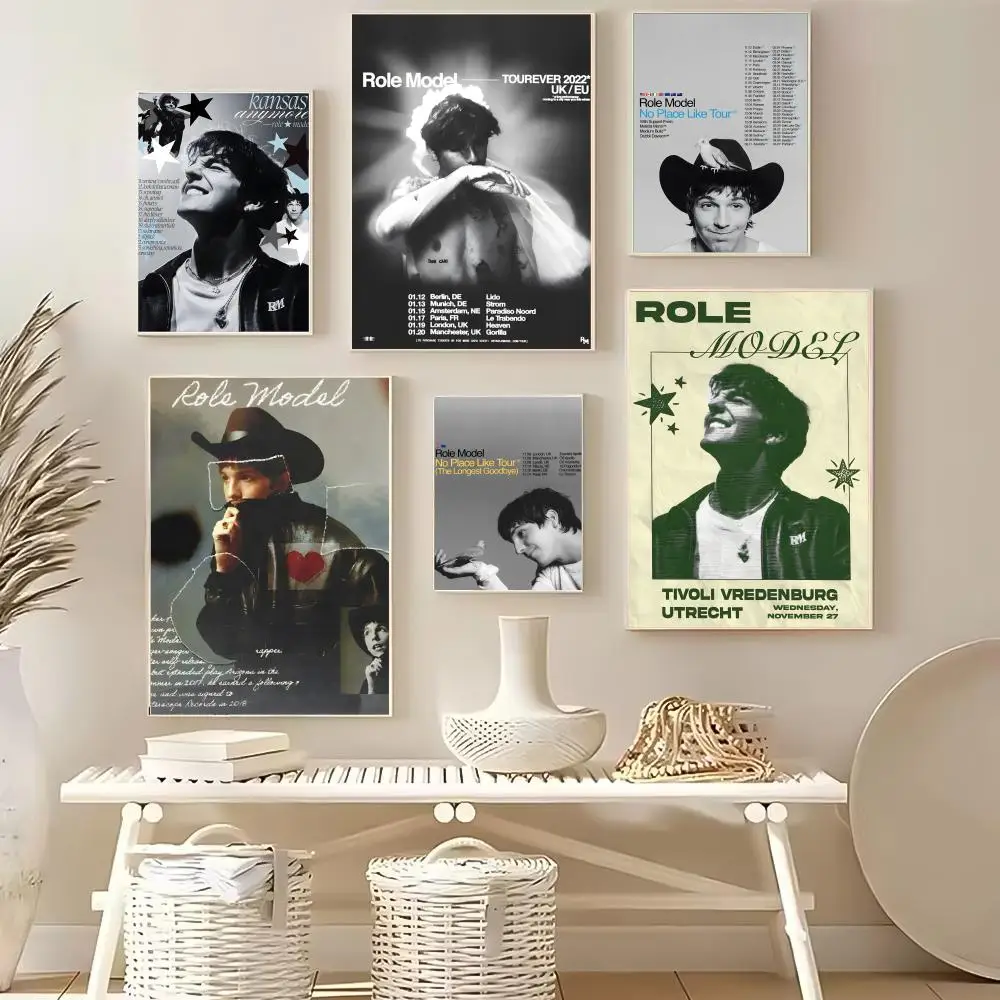 Singer R-Role Model Poster Sticker For Living Room Bedroom Bar Home Decor Mural Painting Decoration