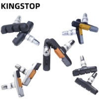 KINGSTOPBicycle  V Brake Calipers aluminum rim Brake Pads Shoes about 55mm For Road BMX Folding Cruiser bike