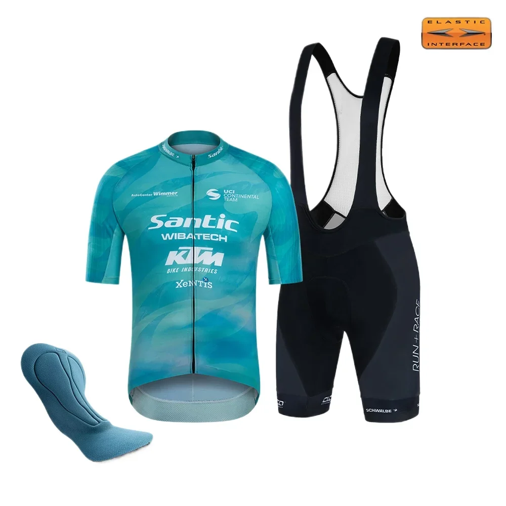 Santic&WIB Racing Team Edition Cycling Set Professional Team Edition Competition Cycling Set Bib Short Suit TZ24CT095