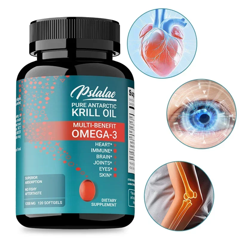 

Krill Oil Omega 3 Supplement - Good for Heart, Immune, Joint, Brain, Skin and Eye Health, Antioxidant